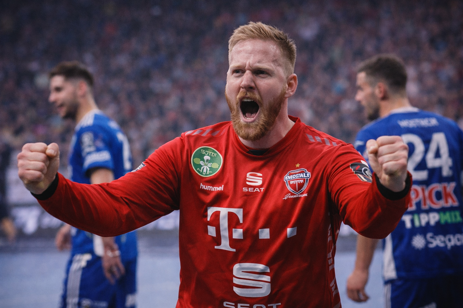 Appelgren ünneplése a verseny közben
