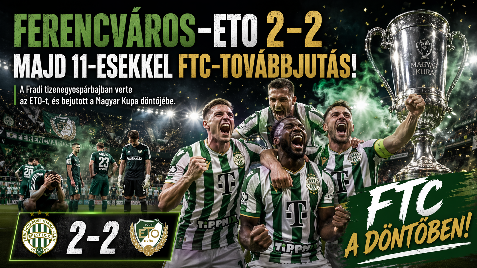 Ferencváros triumphs in penalty shootout