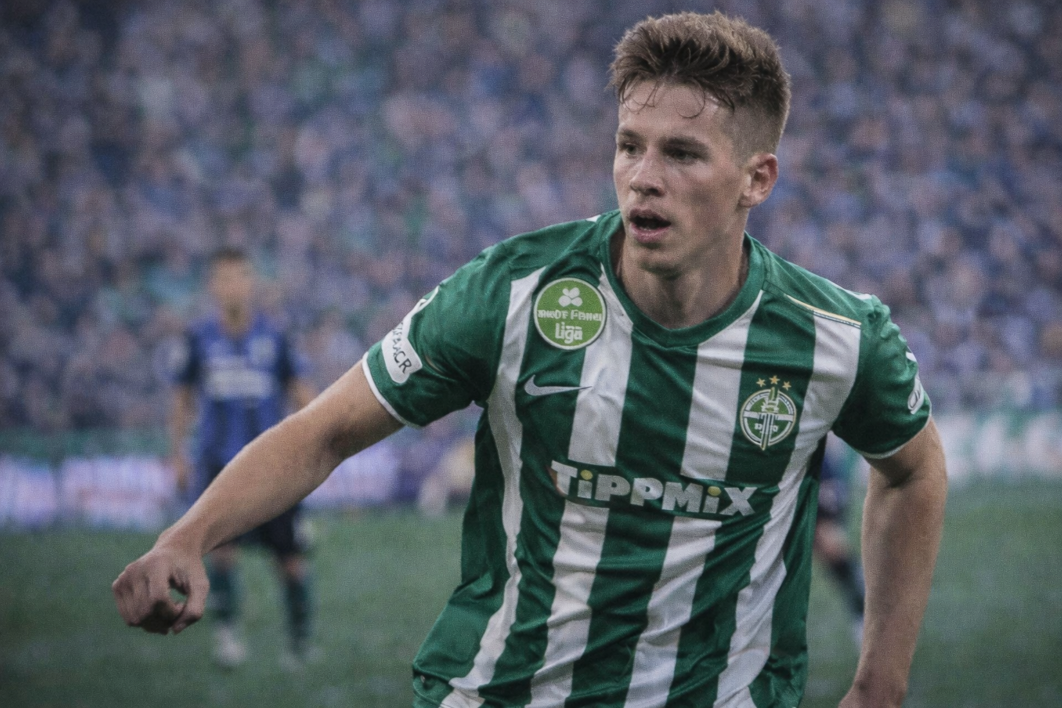 FTC játékos küzdelme a pályán