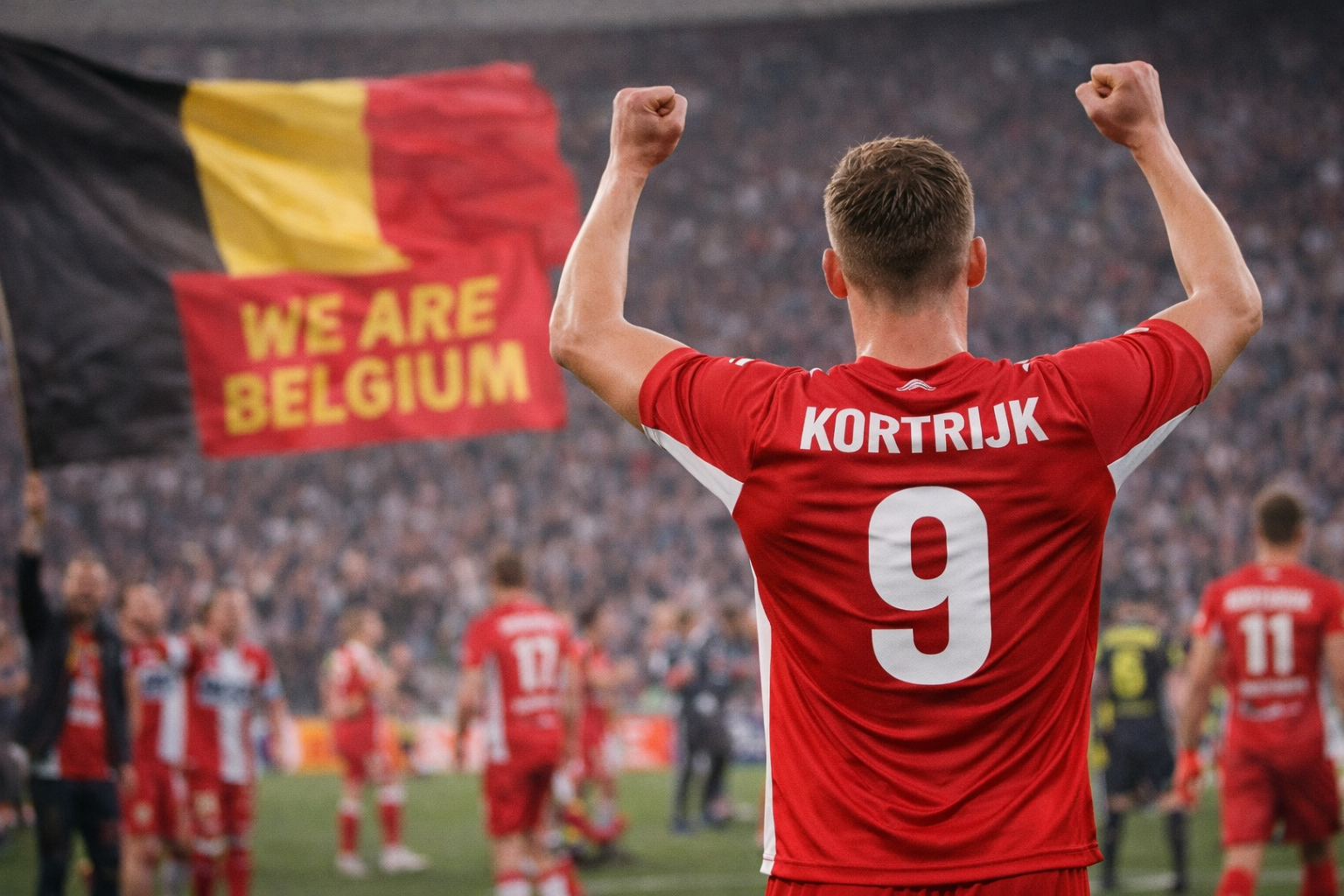 Feljutás ünneplése Kortrijk színeiben