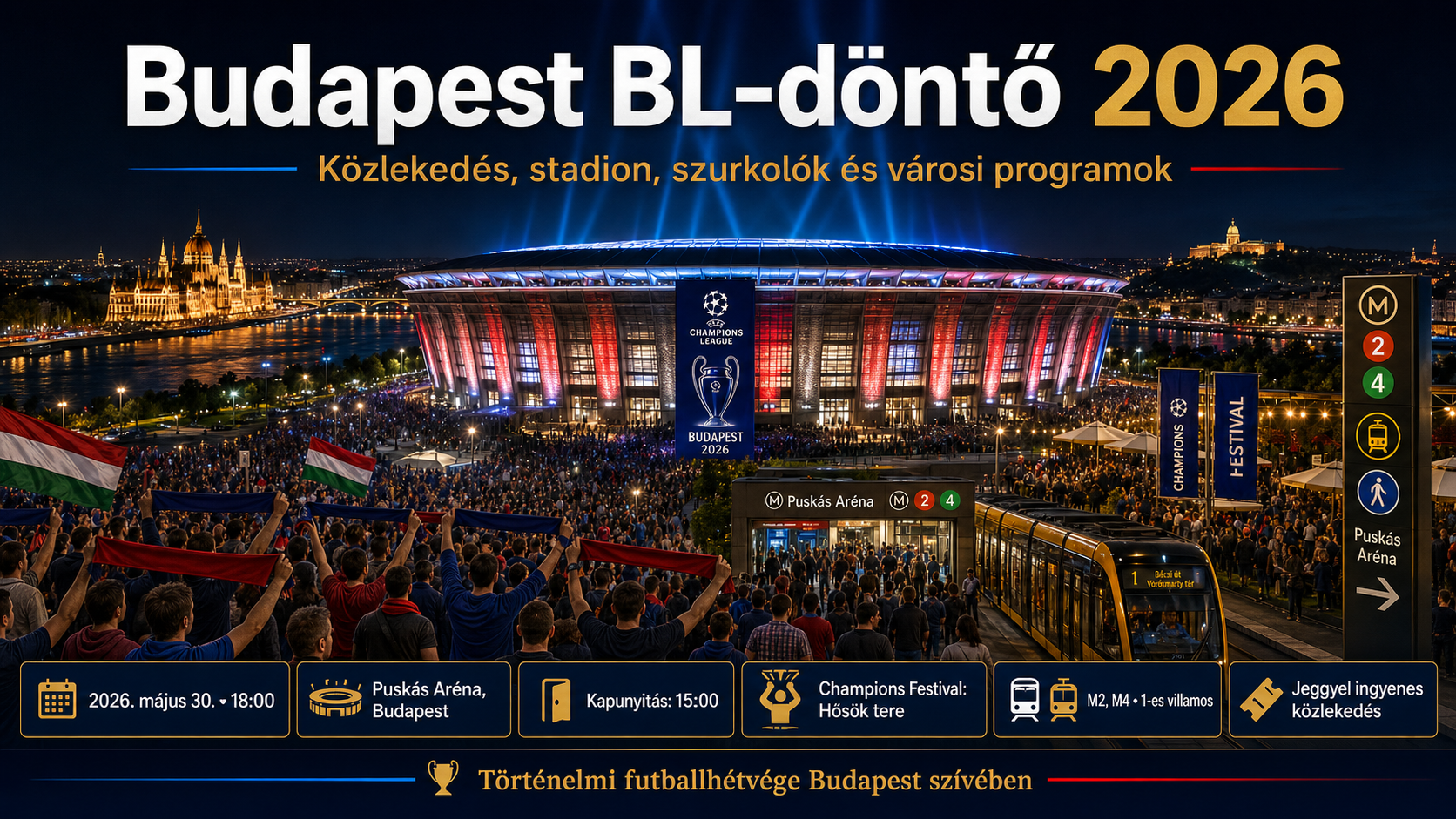Budapest fókusz: várható szurkolói érkezés