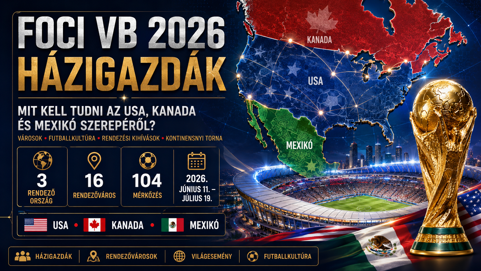 A három rendező ország külön bemutatása