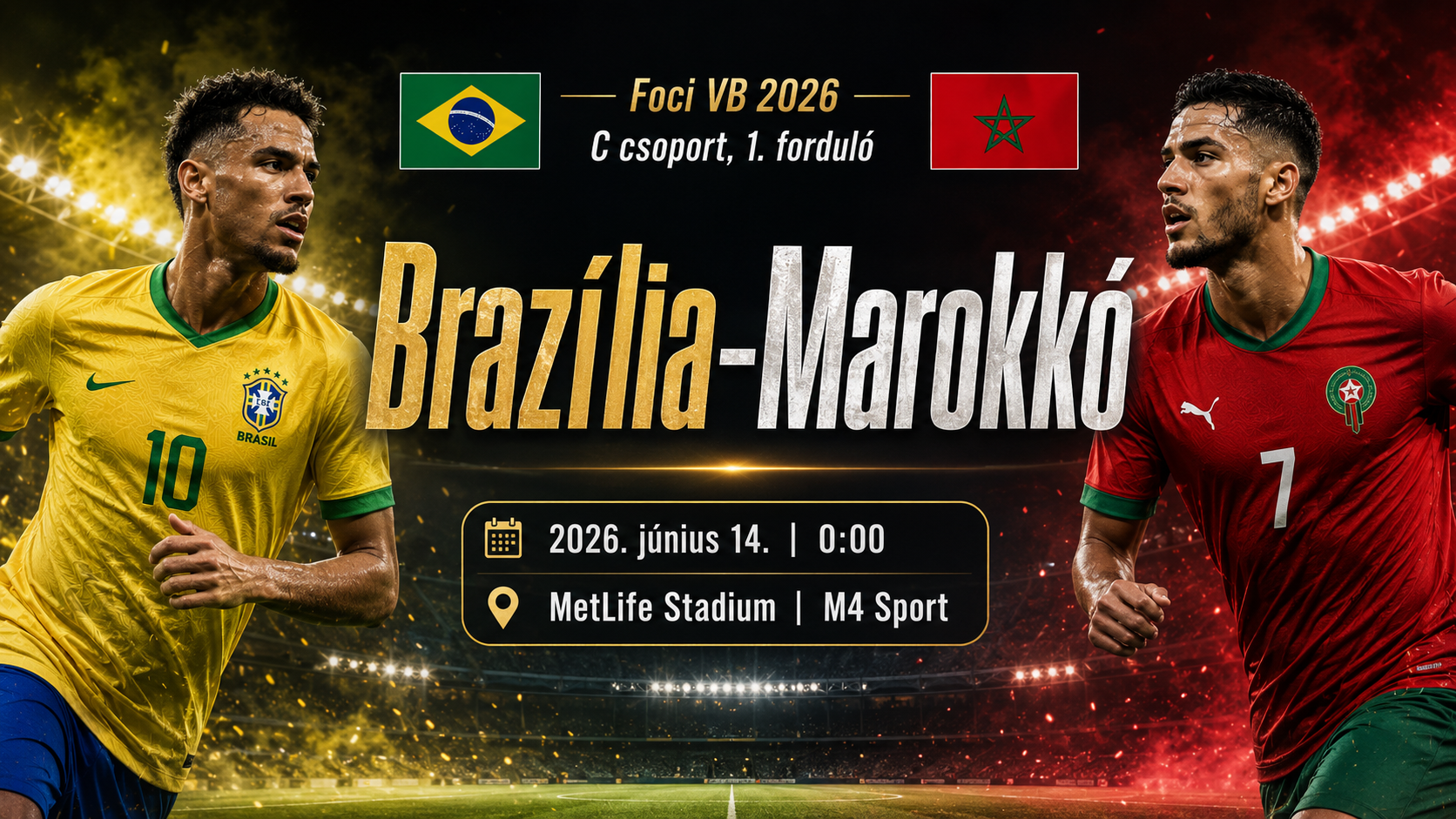 Brazília–Marokkó 2026 foci mérkőzés