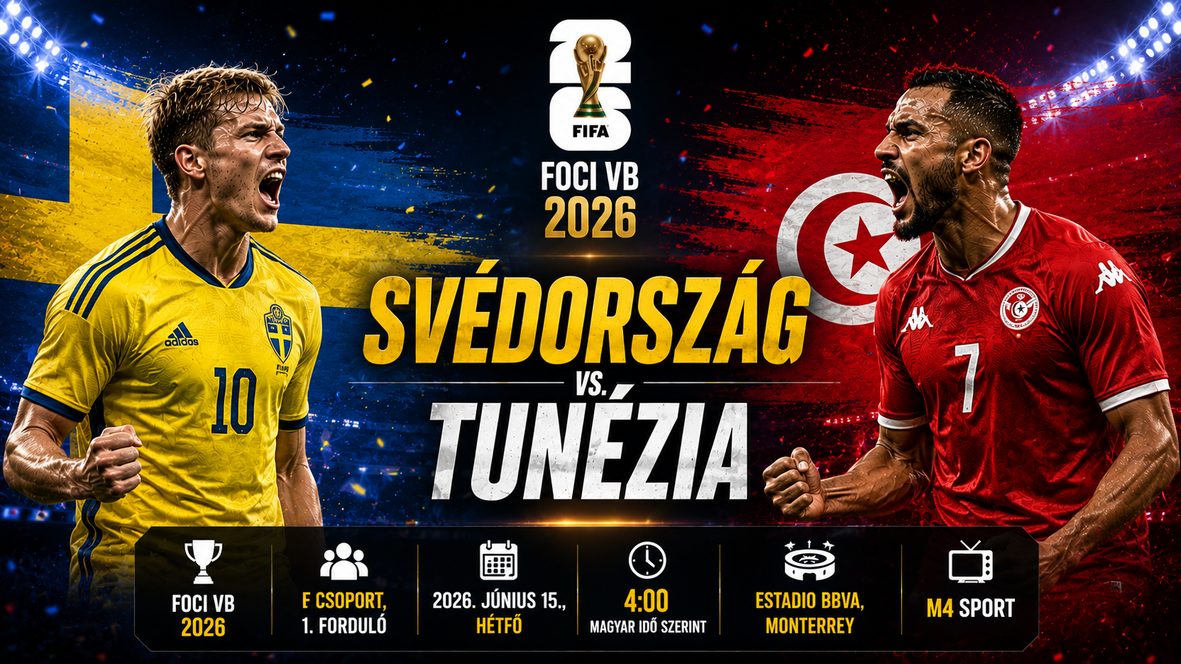 Svédország vs Tunézia: Foci VB 2026