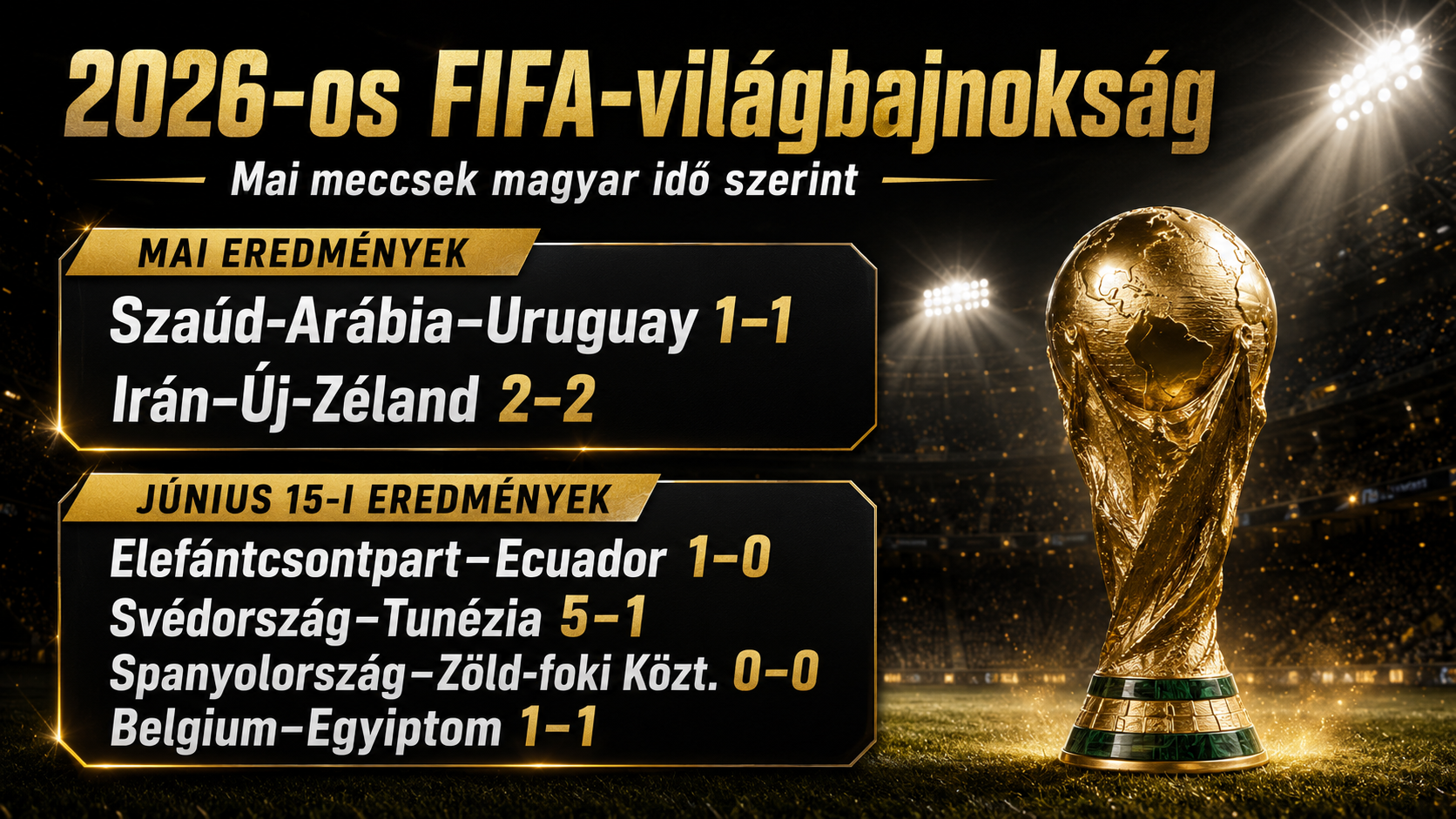 2026-os FIFA-vb meccsek eredményei