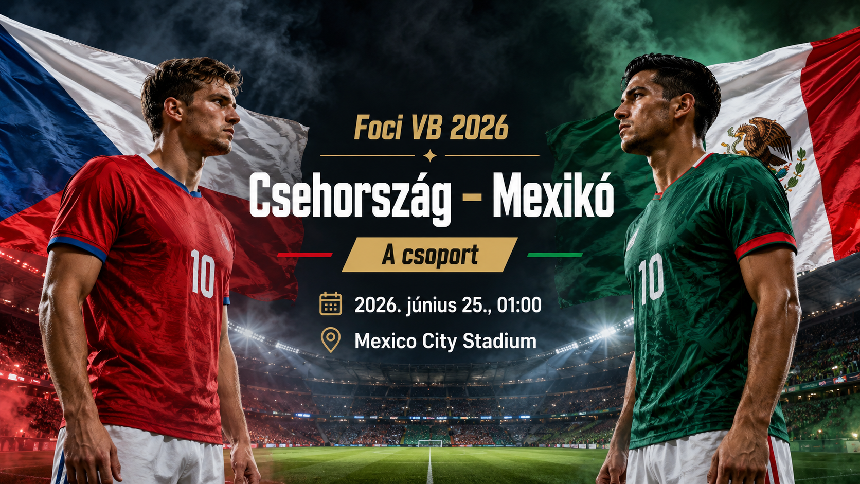 Csehország vs Mexikó 2026 mérkőzés