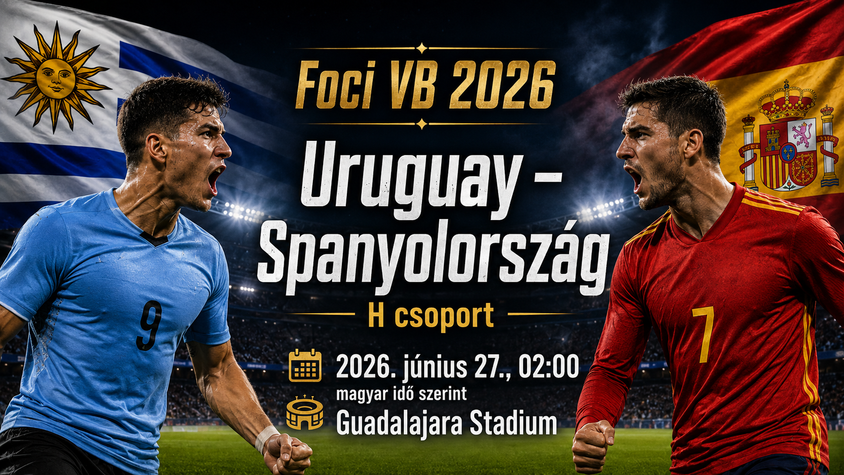 Foci VB 2026: Uruguay vs Spanyolország