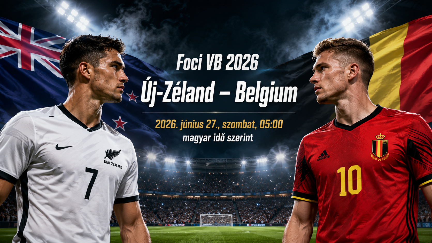Új-Zéland vs Belgium: Foci VB 2026
