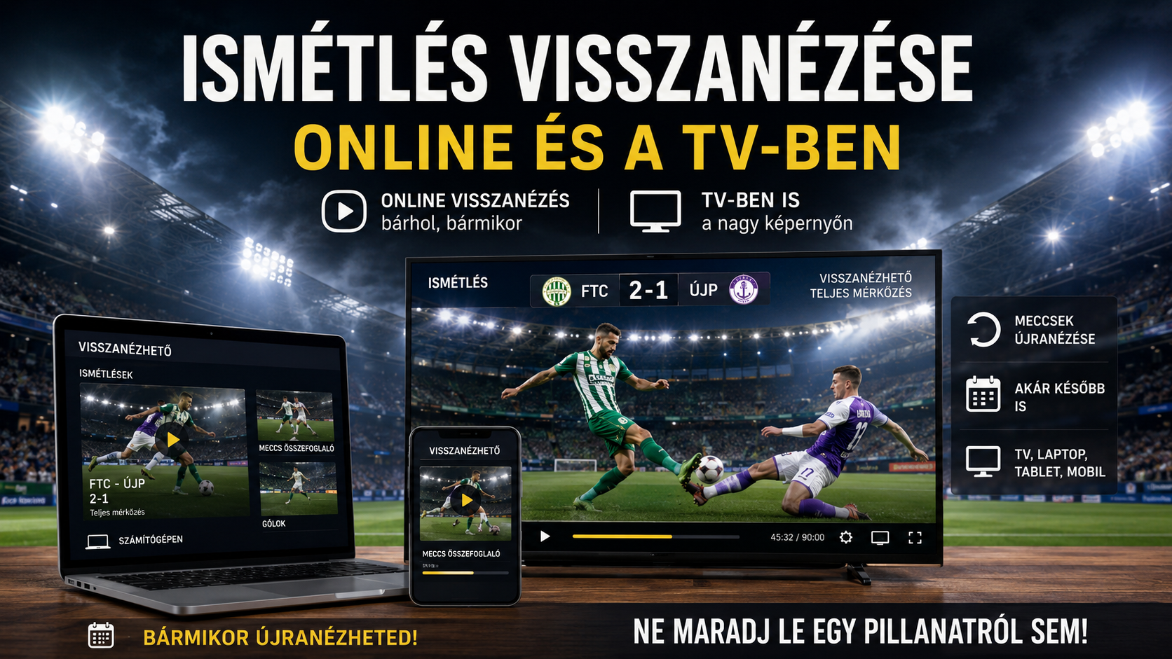 Sport ismétlés minden platformon