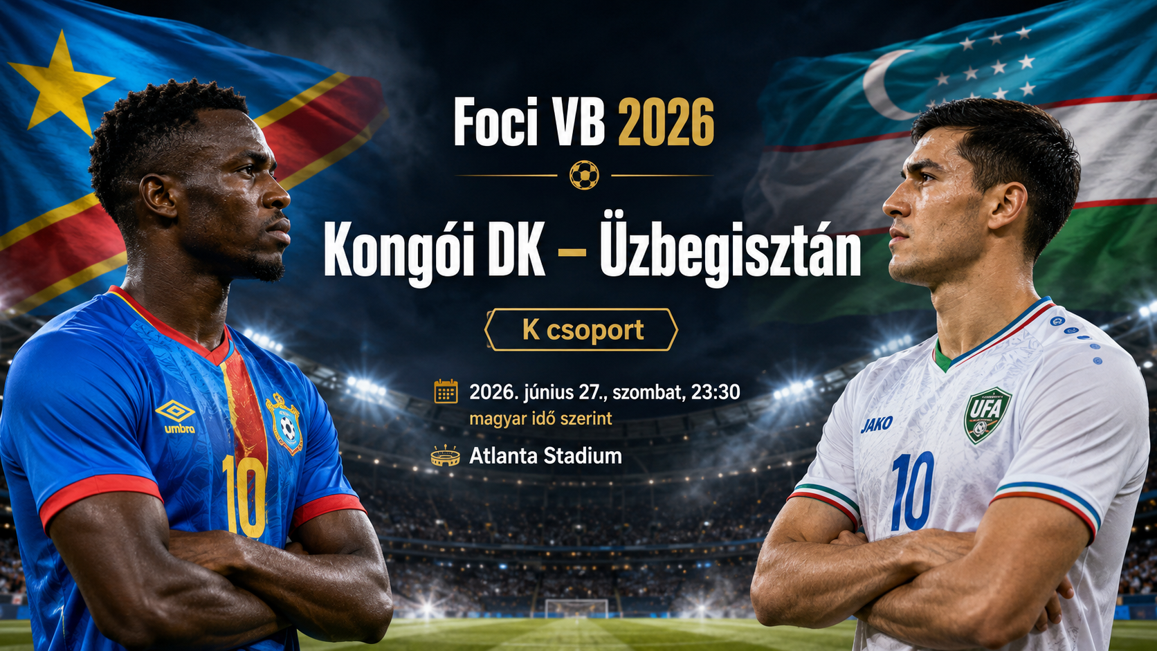 Foci VB 2026: Kongói DK - Üzbegisztán