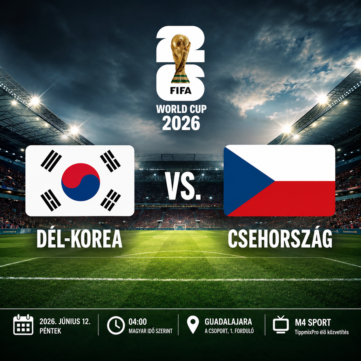 Foci VB 2026 Dél-Korea - Csehország